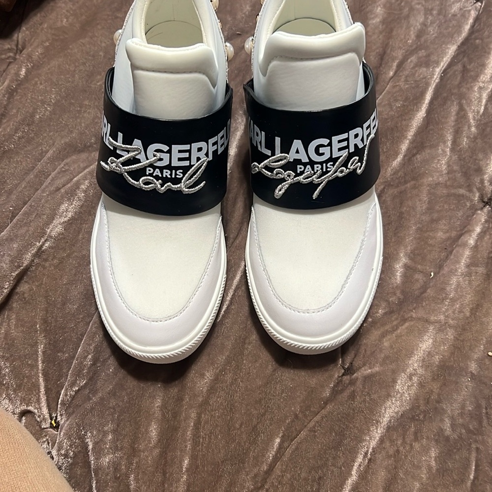 Karl Lagerfeld White High-Top Sneakers